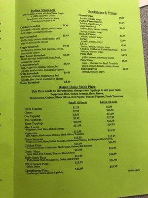 Menus page 2