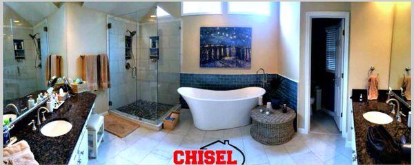 Spa Master Bathroom Design & Remodel by Chisel Construction