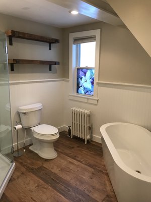 Full bath remodel with Free standing tub