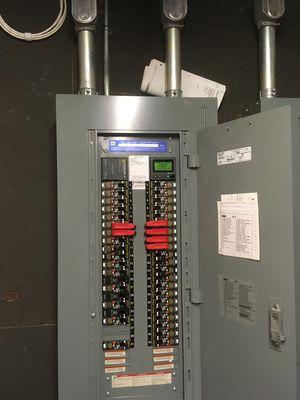 Square D commercial installed with breaker locks