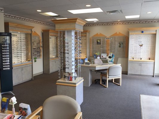 We have a spacious optical dispensary with over 400 frames!