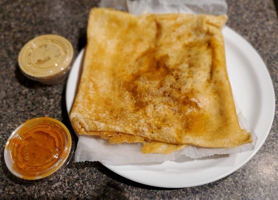 Chicken Sukka Dosa (takeout)