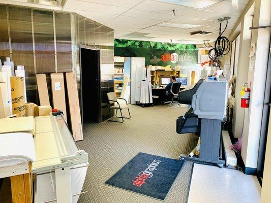 Design area and conference room at the Arvada center.