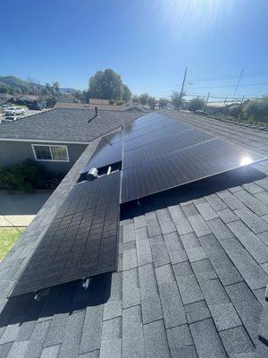 Shinny solar panels