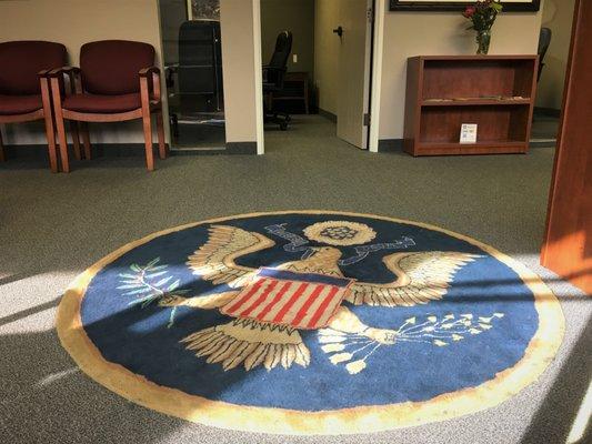 You'll know us by our Presidential rug