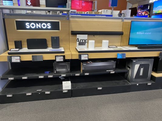 Where are the speakers? Where is the latest one the Roam? Not at Best Buy.