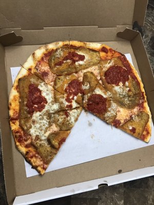 Eggplant parmigiana pizza!!