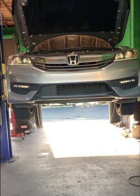 Customer getting a brake job