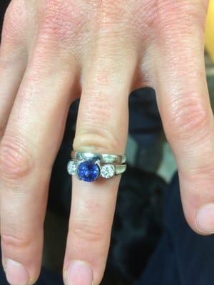 getting the new engagement ring and sized - it came out so nicely!