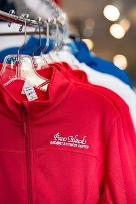 Men's and women's tennis apparel, including dry-fit shirts, collared shirts, shorts, skirts and socks are available in the Pro Shop.