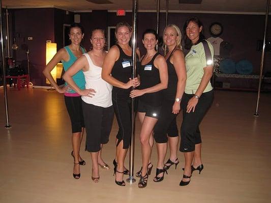 Ladies at a Pole Party with us!