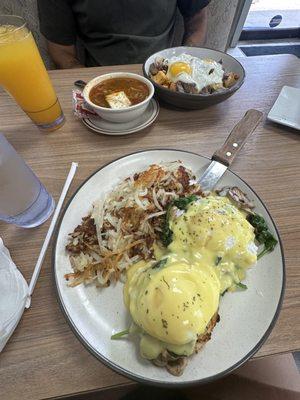 Florentine Benedict with a side of has browns!