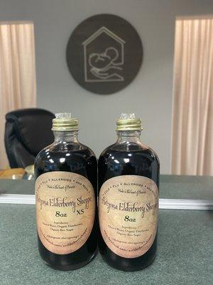 Soy Fuerte Birthing sells AZ Elderberry Shoppe syrup here at the birth center.