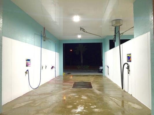 Our Self Service Wash Bays At Night