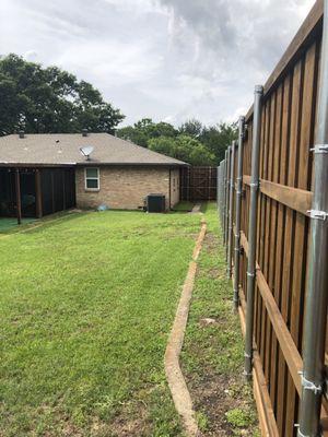 New fence. Dallas