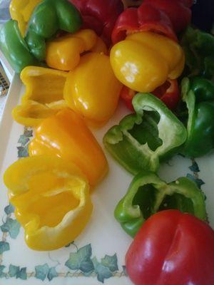 Lovely fresh peppers for my salsa