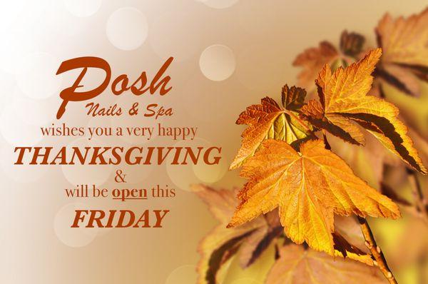 From our family to yours - Have a Happy Thanksgiving!
 
 We're open this Black Friday with a $5 OFF Holiday Special!