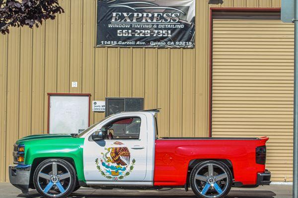 Custom Mexico Flag Vinyl Wrap