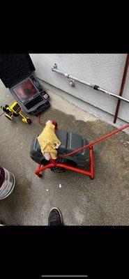 Main sewer line camera inspection