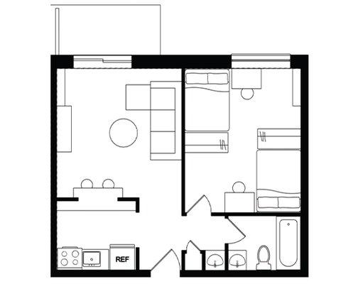 1x1 A-Balcony at Cedarbrook, 500 sq ft, sleeps 2 people, with or without a balcony