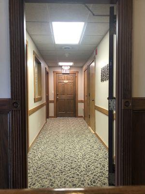 Hallway to Thompson Law office.