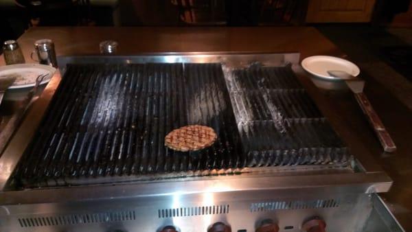 My burger on the grill  :-)