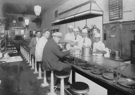 My Grandfather worked in a cafe across the street from the old Sheffield Creamery.  Is this the same place?  This was taken in the '30s.