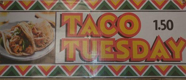 Street Tacos on tacoTuesday, $1.50 ea.