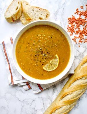 Lemony Lentil Soup- Instant Pot Option!