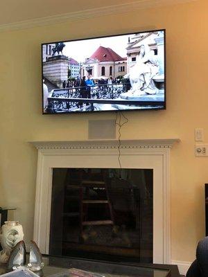 Installing Wall Mounted TVs with in wall surround sound