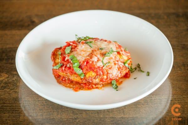 Eggplant Parmesan, House Made Tomato Sauce & Parmesan