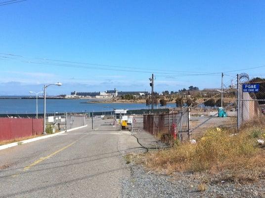 Looking toward the shipyard