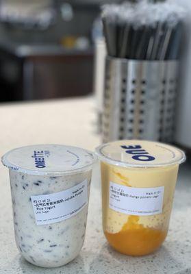 Jujube Purple Rice Yogurt and Mango pomelo sago yogurt 3/24/24