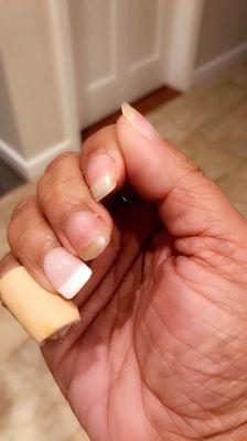 Because if her poor job my own nail broke off with the gel within 24 hours!!! Disgusting!