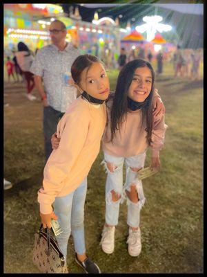 My daughter Tiffany on the left, and her best friend Natalia at the Colossal Fair, San Clemente 10/15/2021