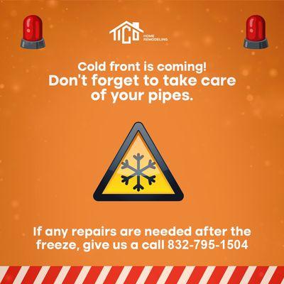 REPAIRS: COLD WEATHER