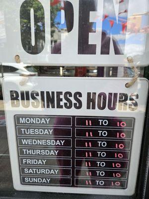 Business hours