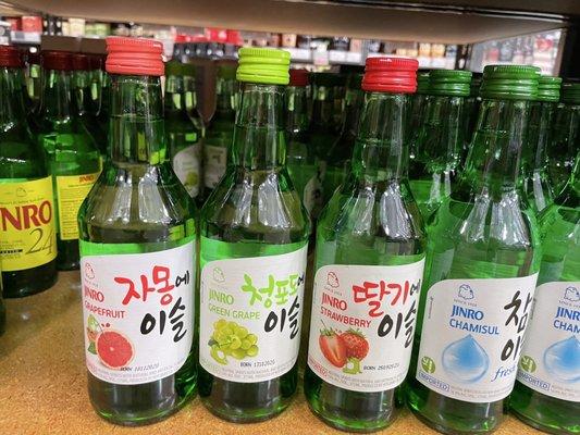 Jinro Soju Flavors (they also have plum!)