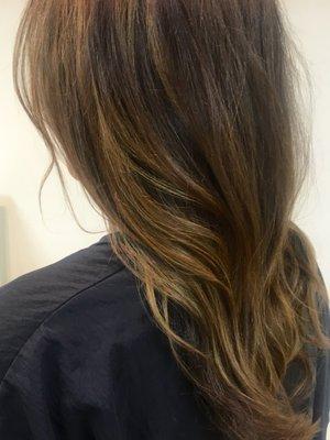 3 color balayage on virgin hair