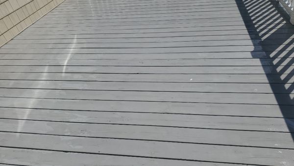 Pressure washer to paint Deck