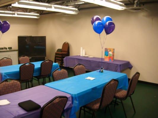 Birthday party room