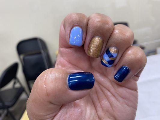 Best nail shop in Kennydale!! These are my blue nails for the election...BLUE 2020 - Biden- Harris!