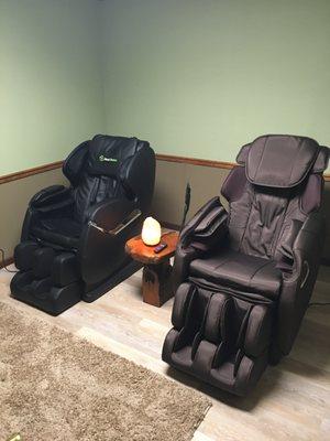 Relaxation Room with Massage chairs to sooth your mind, body and sole.