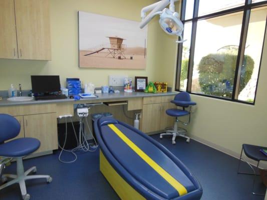 Kids love our surfboards and TVs in the treatment rooms.