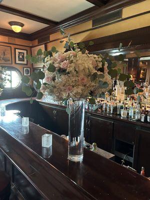 These gorgeous floral arrangements just elevated the look of this place.