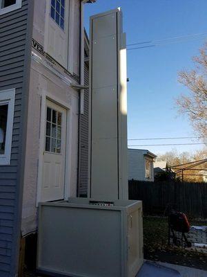 Residential vertical platform lift also known as a wheelchair lift