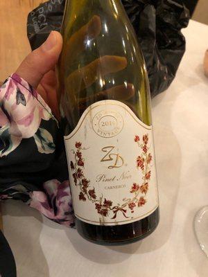 ZD Pinot Noir, $24