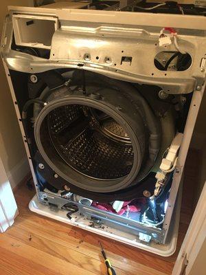 Samsung front load washer installed new door boot.