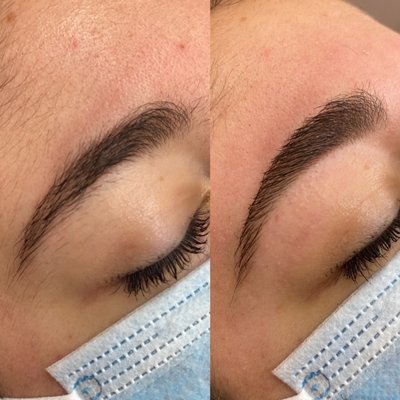 Before and After brow wax!