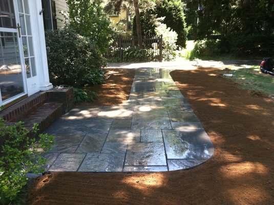 Bluestone walk installation